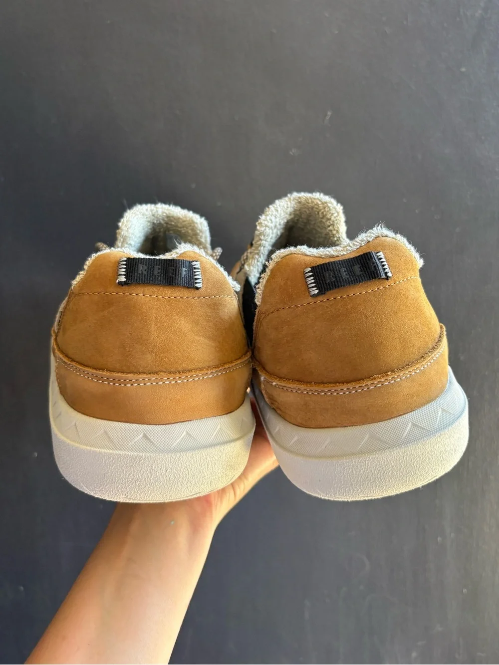 Reef Men’s Rambler Beige and Brown Slip-On Loafers Slippers
